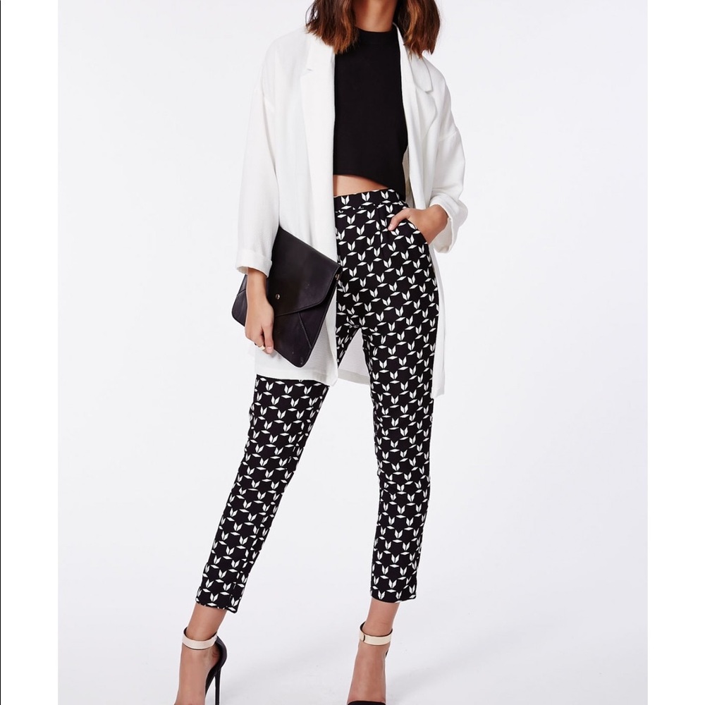 Missguided Print Cigarette Pants